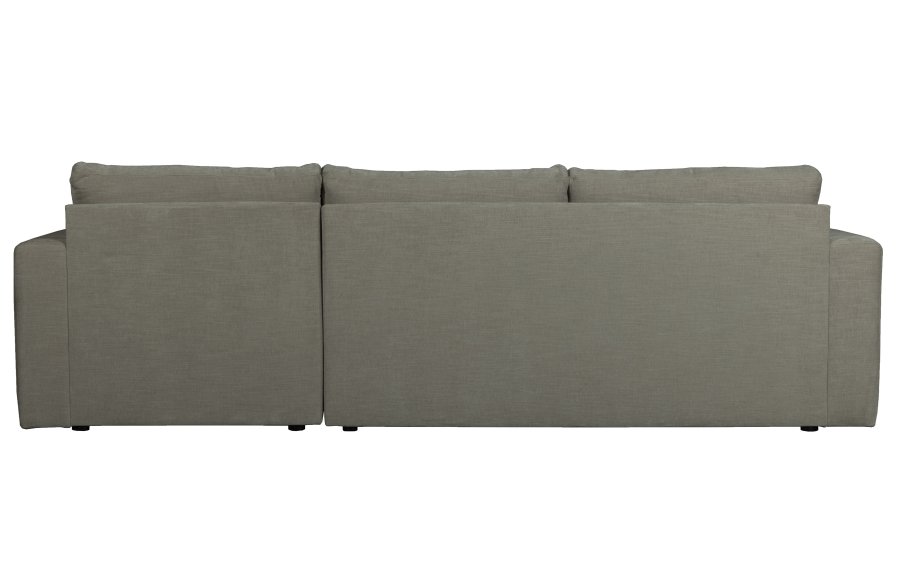 VTWONEN Bar sofa, m. chaiselong, hjre - varm gr polyester