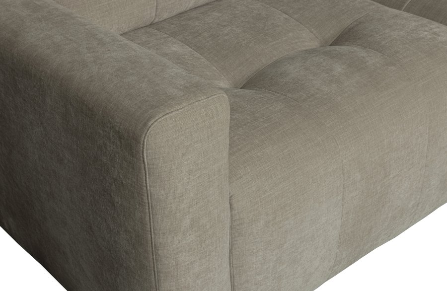 VTWONEN Bar sofa, m. chaiselong, hjre - varm gr polyester