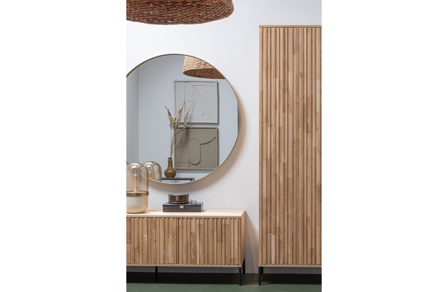 WOOOD Doutzen vgspejl, rund - spejlglas og guld stl (115)