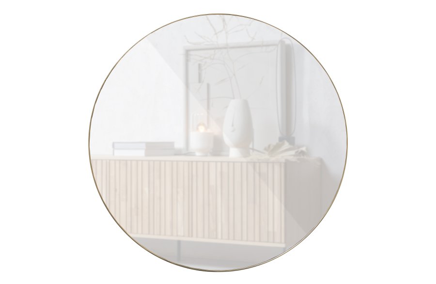 WOOOD Doutzen vgspejl, rund - spejlglas og guld stl (115)