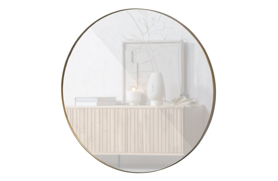 WOOOD Doutzen vgspejl, rund - spejlglas og guld stl (115)