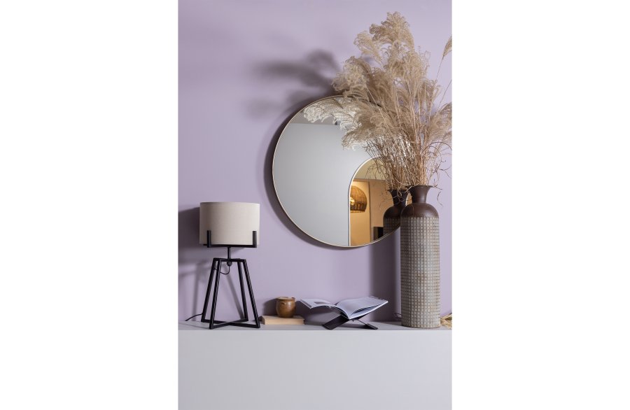 WOOOD Doutzen vgspejl, rund - spejlglas og guld stl (80)