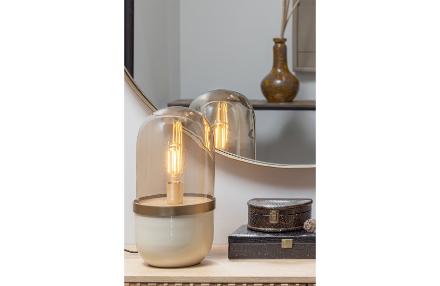 WOOOD Doutzen vgspejl, rund - spejlglas og guld stl (80)