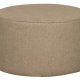 WOOOD Sara lav puf, rund - sand polyester bamsestof (60)