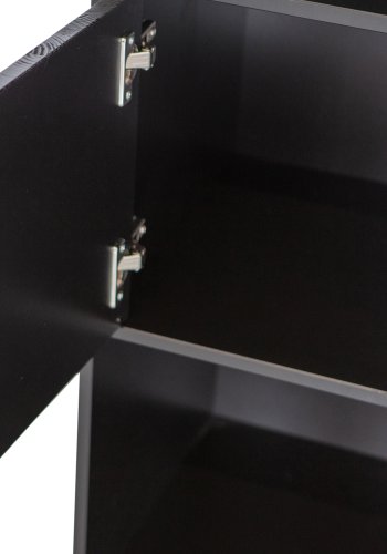 WOOOD EXCLUSIVE Finca skab, bent, m. 1 push to open lge og hylder - sort fyrretr