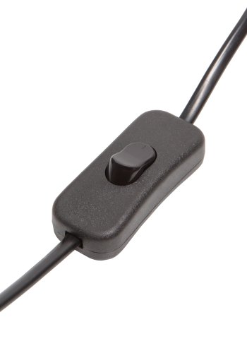 WOOOD EXCLUSIVE Macy lampefod, rund - sort rattanpapir og stltrd