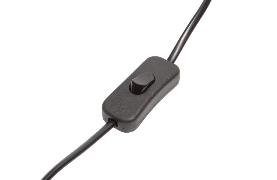 WOOOD EXCLUSIVE Macy lampefod, rund - sort rattanpapir og stltrd