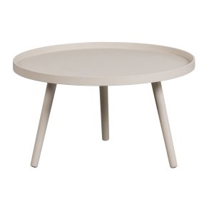 WOOOD Mesa sidebord L, rund - beige MDF og fyrretr (60)