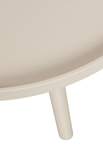 WOOOD Mesa sidebord L, rund - beige MDF og fyrretr (60)