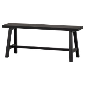 WOOOD EXCLUSIVE Imme bnk, rektangulr - sort fyrretr (110x35)