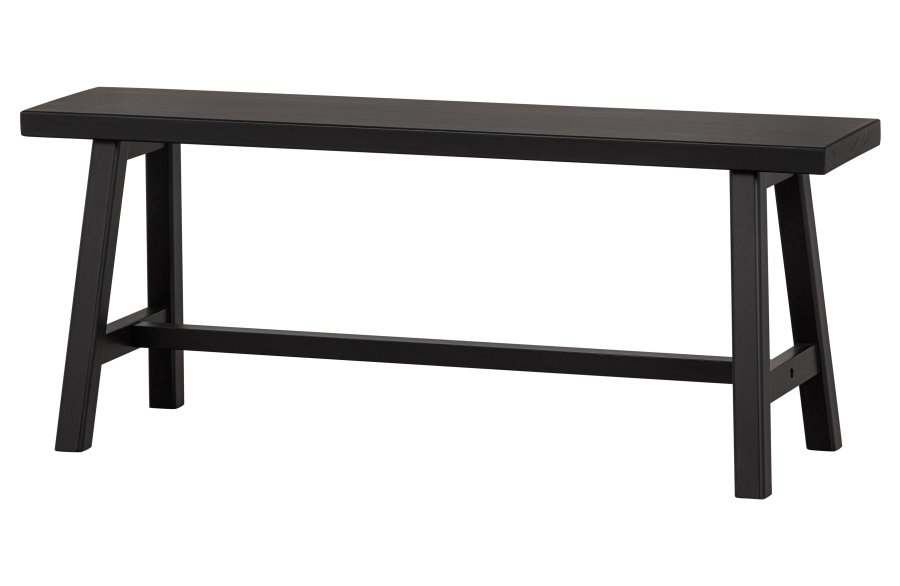 WOOOD EXCLUSIVE Imme bnk, rektangulr - sort fyrretr (110x35)