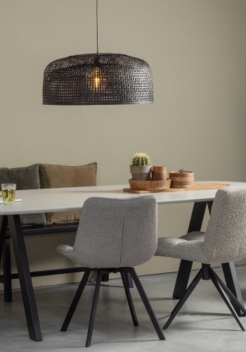 WOOOD EXCLUSIVE Imme bnk, rektangulr - sort fyrretr (110x35)