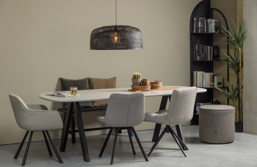 WOOOD EXCLUSIVE Imme bnk, rektangulr - sort fyrretr (110x35)