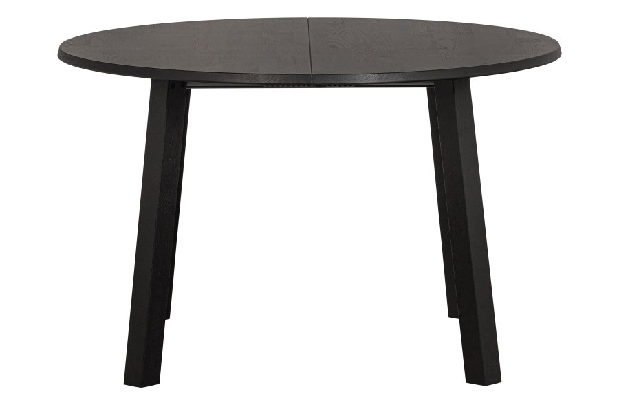 WOOOD EXCLUSIVE Lange Jan spisebord, m. 2 tillgsplader - sort blacknight egetr (120)