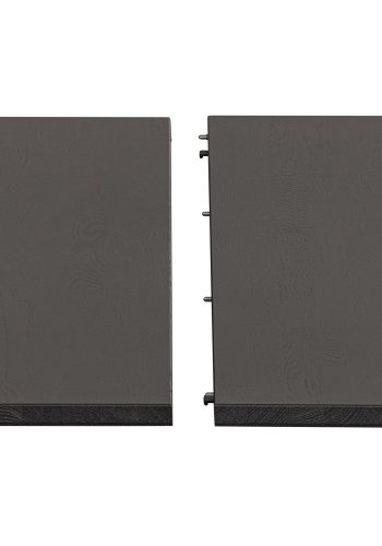 WOOOD EXCLUSIVE Lange Jan spisebord, m. 2 tillgsplader - sort blacknight egetr (120)