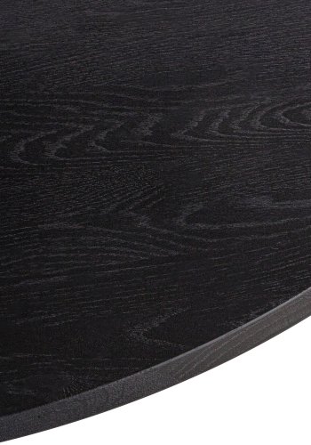 WOOOD EXCLUSIVE Lange Jan spisebord, m. 2 tillgsplader - sort blacknight egetr (120)