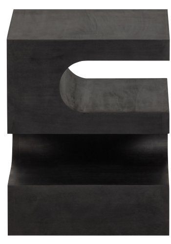 WOOOD EXCLUSIVE Toma sidebord, kvadratisk - sort mangotr (40x40)