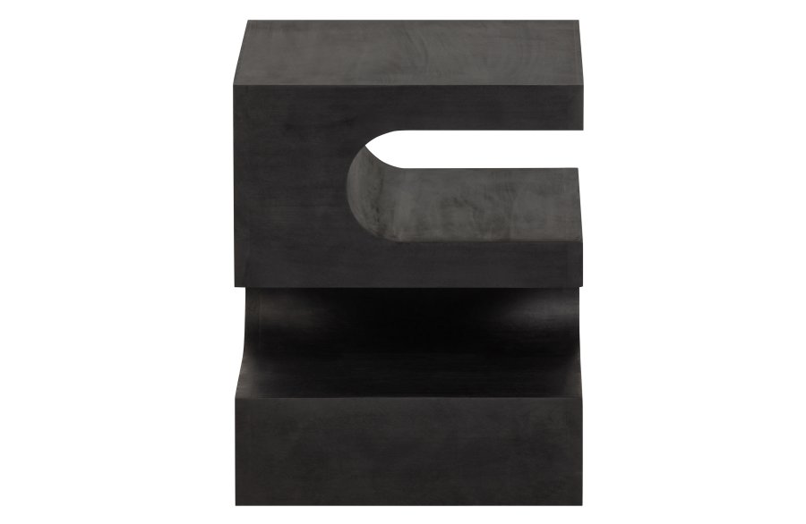 WOOOD EXCLUSIVE Toma sidebord, kvadratisk - sort mangotr (40x40)