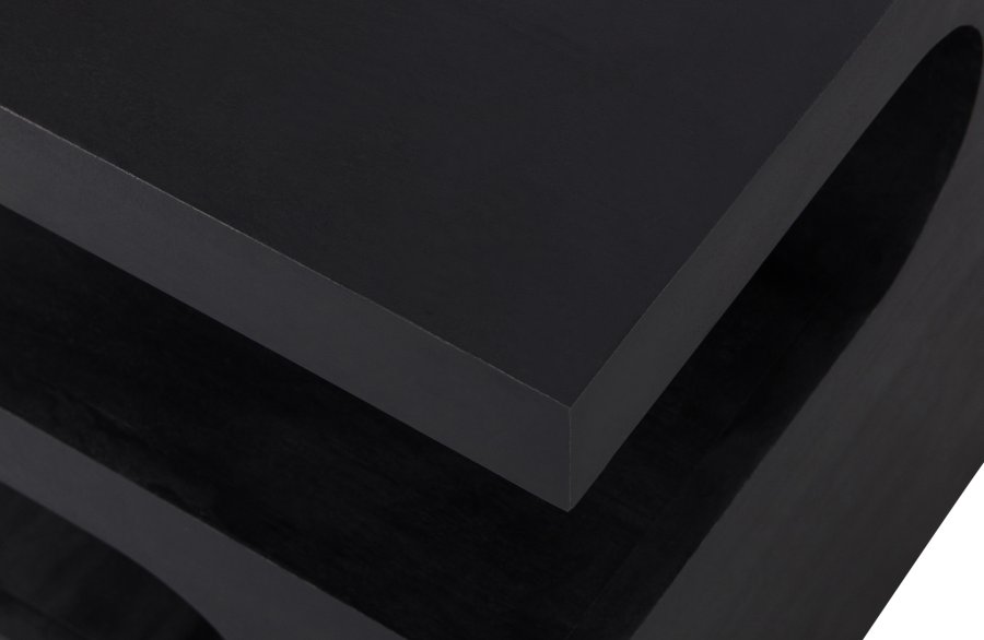 WOOOD EXCLUSIVE Toma sidebord, kvadratisk - sort mangotr (40x40)