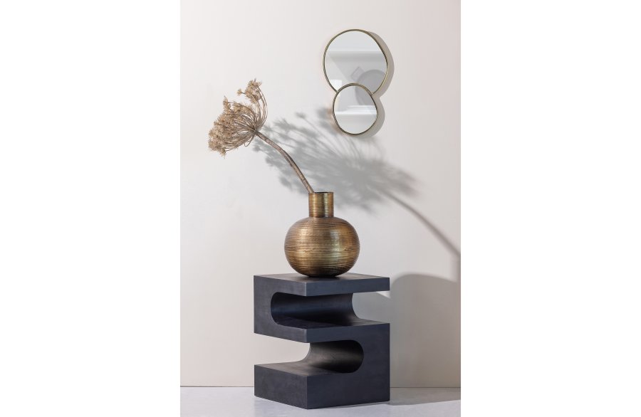 WOOOD EXCLUSIVE Toma sidebord, kvadratisk - sort mangotr (40x40)