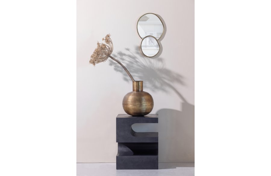 WOOOD EXCLUSIVE Toma sidebord, kvadratisk - sort mangotr (40x40)