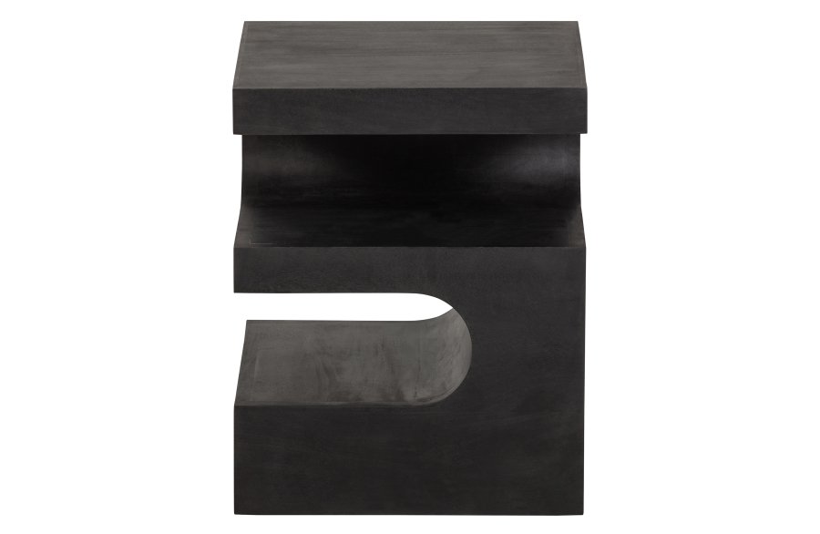 WOOOD EXCLUSIVE Toma sidebord, kvadratisk - sort mangotr (40x40)