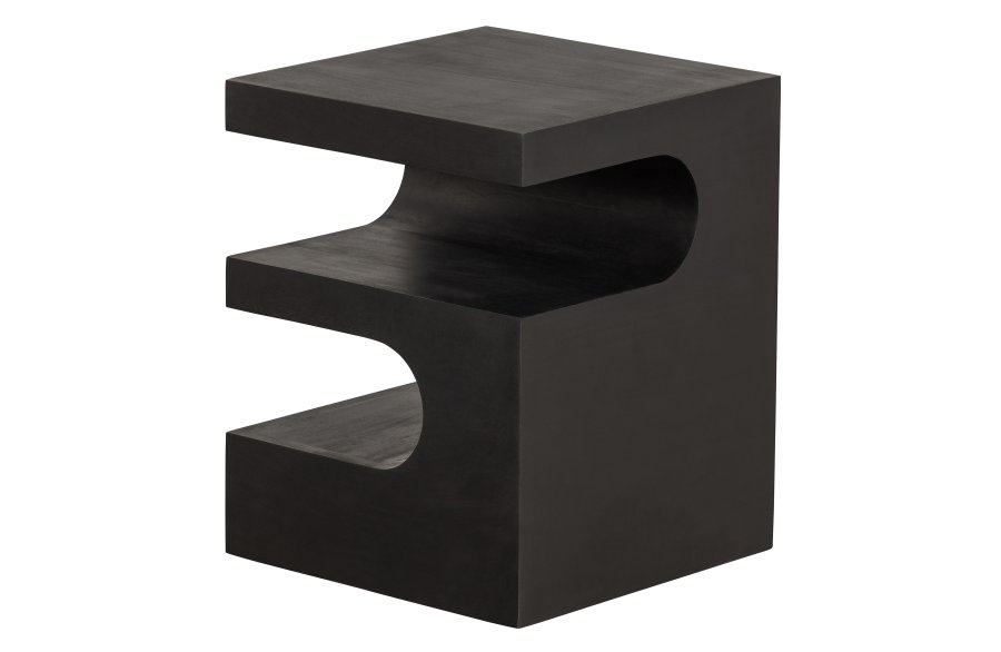 WOOOD EXCLUSIVE Toma sidebord, kvadratisk - sort mangotr (40x40)