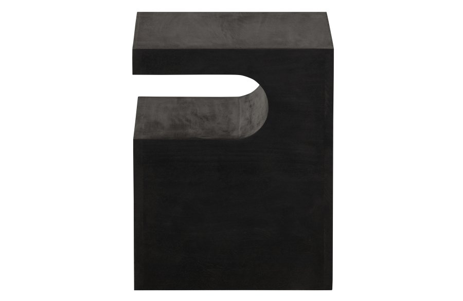 WOOOD EXCLUSIVE Toma sidebord, kvadratisk - sort mangotr (40x40)