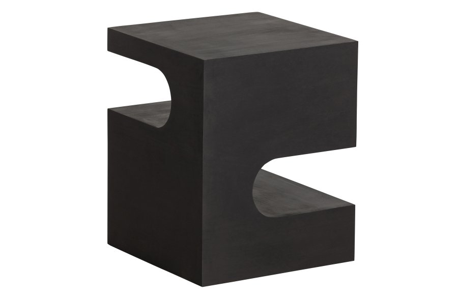 WOOOD EXCLUSIVE Toma sidebord, kvadratisk - sort mangotr (40x40)