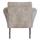 BEPUREHOME Muse lnestol, m. armln - natur polyester og sort metal