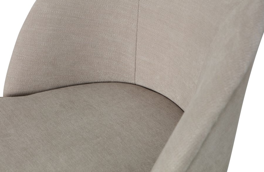 BEPUREHOME Vogue lnestol - sand polyester/viskose stof og sort metal