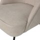 BEPUREHOME Vogue lnestol - sand polyester/viskose stof og sort metal