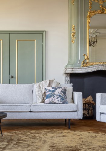 BEPUREHOME Rodeo 2,5-pers. sofa - natur bouclé polyester og metal