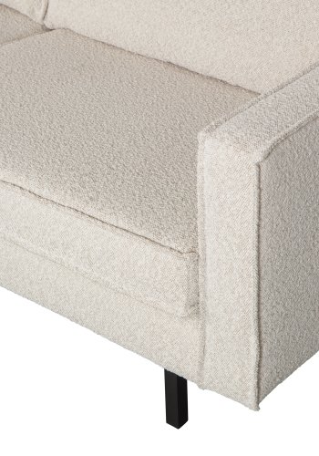 BEPUREHOME Rodeo 2,5-pers. sofa - natur bouclé polyester og metal