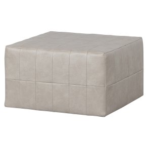 BEPUREHOME Patchwork puf, kvadratisk - natur imiteret lder polyester (60x60)