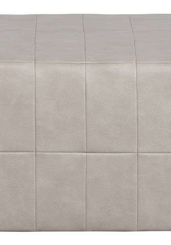 BEPUREHOME Patchwork puf, kvadratisk - natur imiteret lder polyester (60x60)
