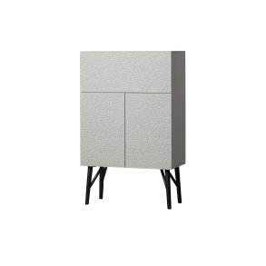 BEPUREHOME Carved barskab, m. 3 lger og 2 hylder - tgegr mangotr og fyrretr