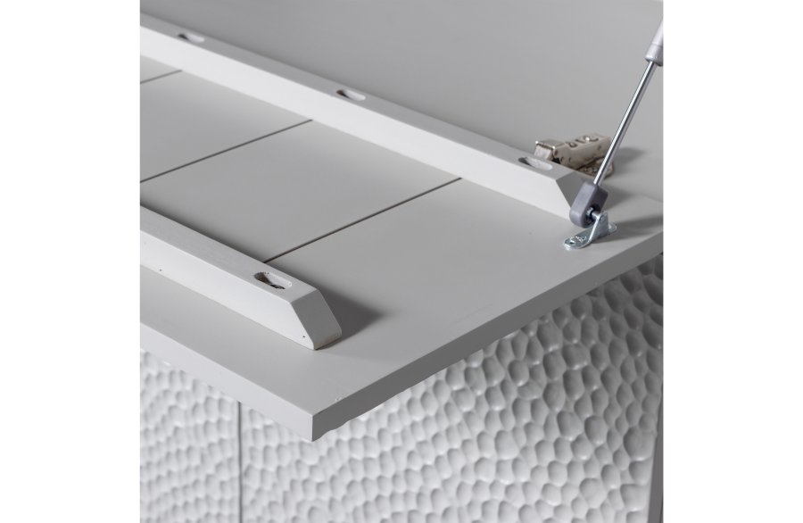 BEPUREHOME Carved barskab, m. 3 lger og 2 hylder - tgegr mangotr og fyrretr