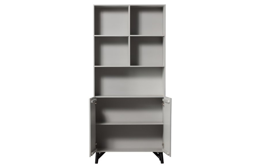 BEPUREHOME Carved reol, m. 2 lger og 6 hylder - tgegr mangotr og fyrretr