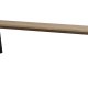 WOOOD Tablo spisebordsbnk, rektangulr - natur egetr og Utrecht ben i metal (160x35)