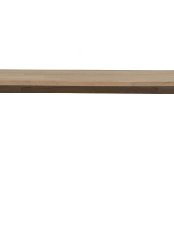 WOOOD Tablo spisebordsbnk, rektangulr - natur egetr og Utrecht ben i metal (160x35)