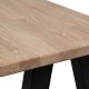 WOOOD Tablo spisebordsbnk, rektangulr - natur egetr og Utrecht ben i metal (160x35)
