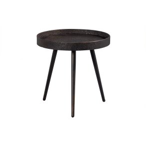 BEPUREHOME Bounds sidebord M, rund - antik guld krydsfinér og metal (41)