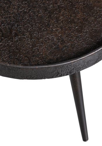 BEPUREHOME Bounds sidebord M, rund - antik guld krydsfinér og metal (41)