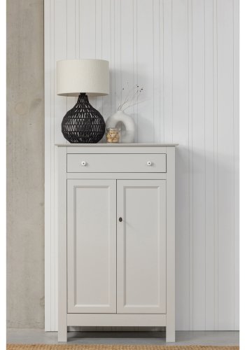 WOOOD Eva skab, m. 2 lger, 1 skuffe og 2 hylder - tget gr fyrretr