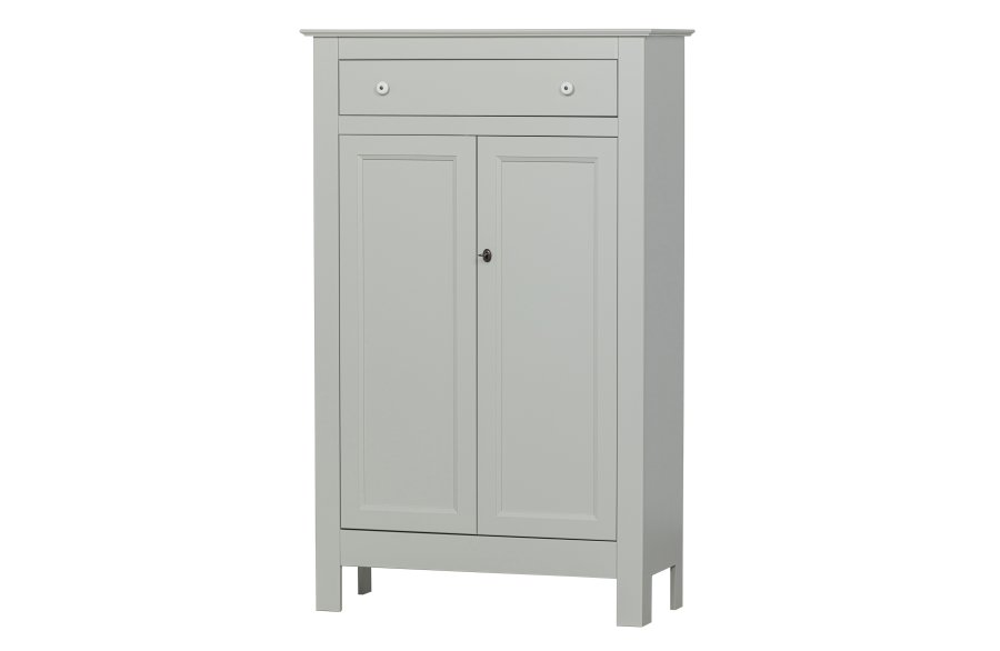 WOOOD Eva skab, m. 2 lger, 1 skuffe og 2 hylder - tget gr fyrretr