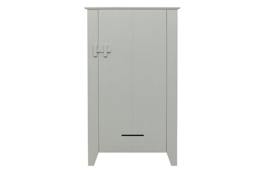 WOOOD Gus bondeskab, m. 1 lge og 3 hylder - tget lysegr fyrretr