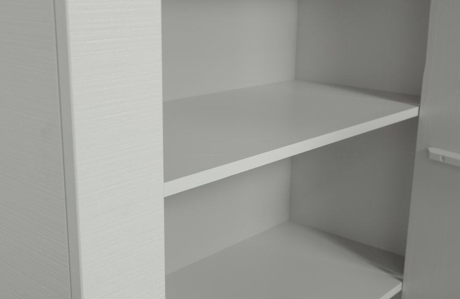 WOOOD Gus bondeskab, m. 1 lge og 3 hylder - tget lysegr fyrretr