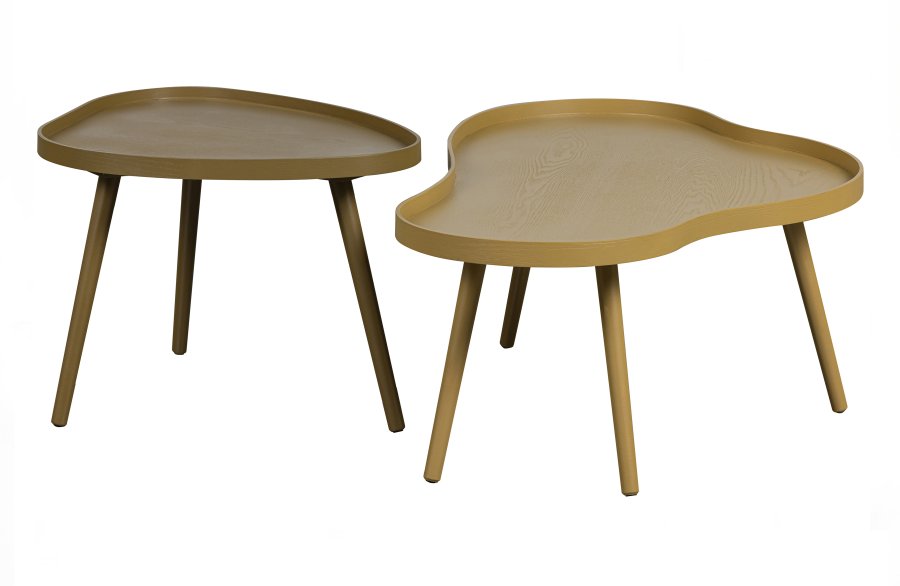 WOOOD Mae sidebord, aflangt, organisk - alpaca MDF og fyrretr (100x58)