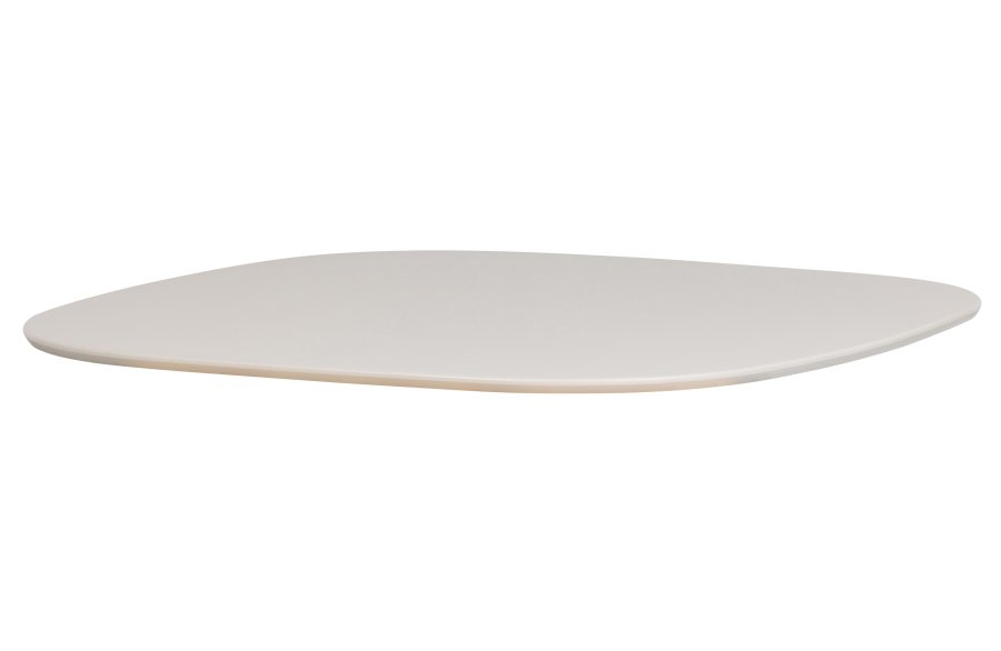 WOOOD Tablo spisebord, m. organisk form, kvadratisk - tget gr ask og natur eg (130x130)